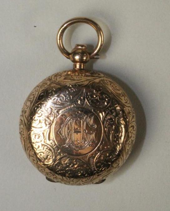 AN EDWARDIAN 9CT GOLD SOVEREIGN HOLDER Image