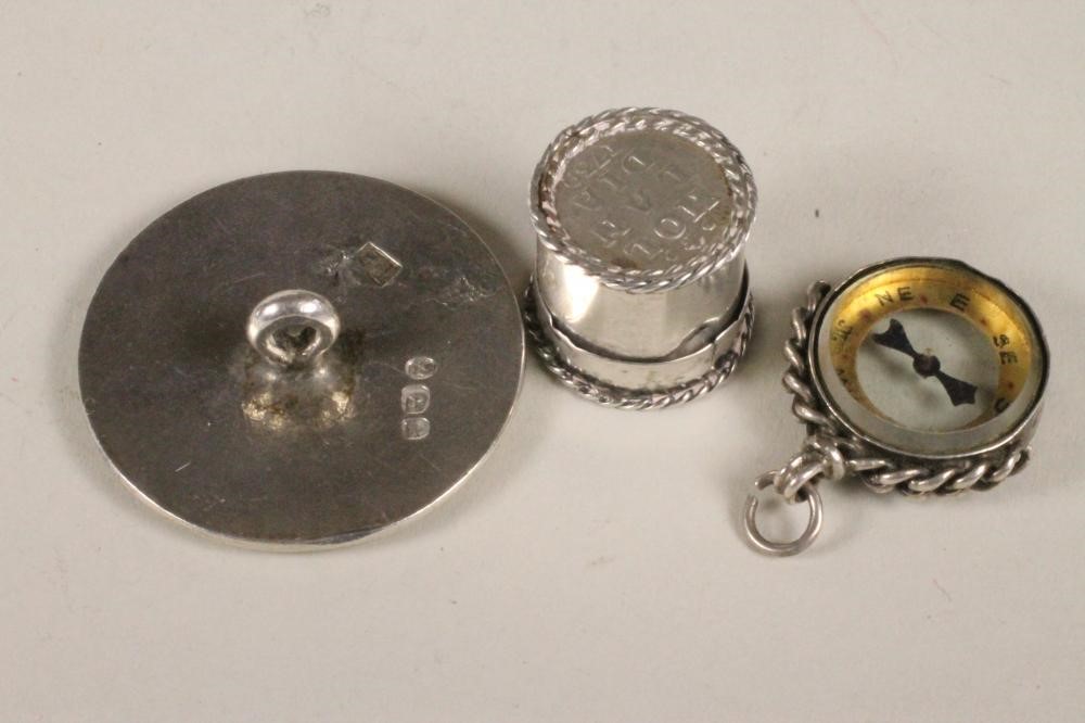 A GEORGE III LARGE SILVER BUTTON Image