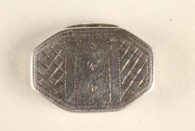 A LATE GEORGE III SILVER VINAIGRETTE Image