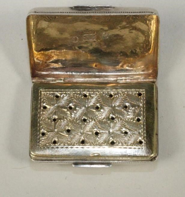 A WILLIAM IV SILVER VINAIGRETTE Image