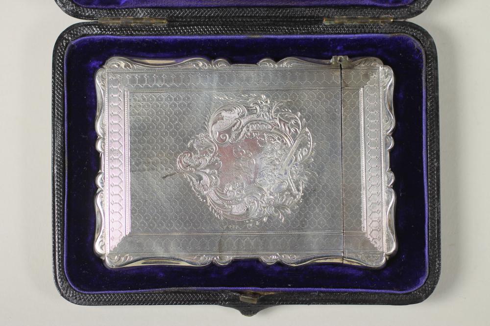 A VICTORIAN SILVER VISITING CARD CASE Image