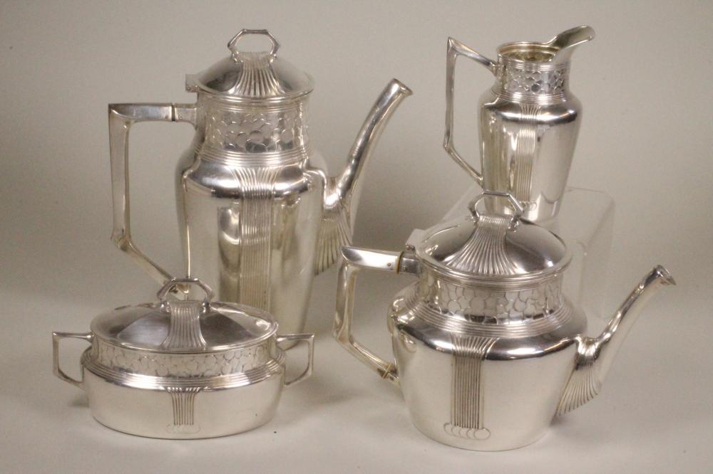 C. HOAG - A SILVER PLATED FOUR PIECE TEA SERVICE Image