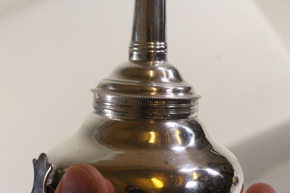 A GEORGE III SILVER WINE FUNNEL Image