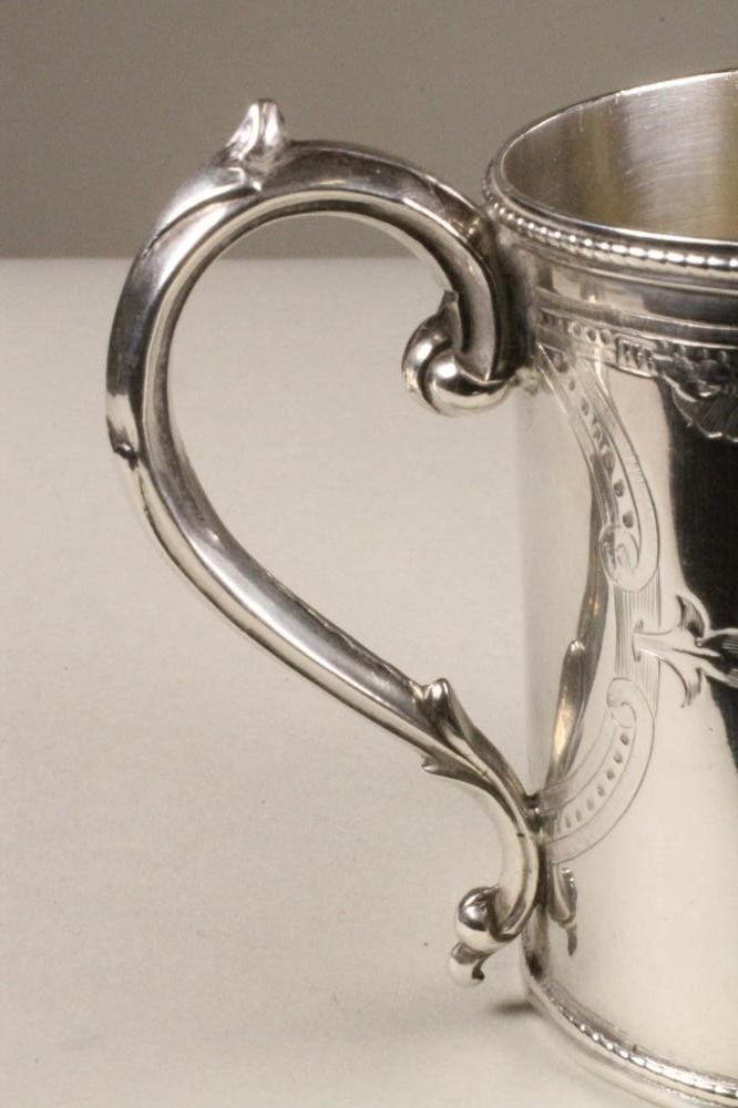 A VICTORIAN SILVER CHRISTENING MUG Image