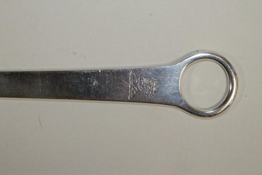 A LATE GEORGE III SILVER MEAT SKEWER Image