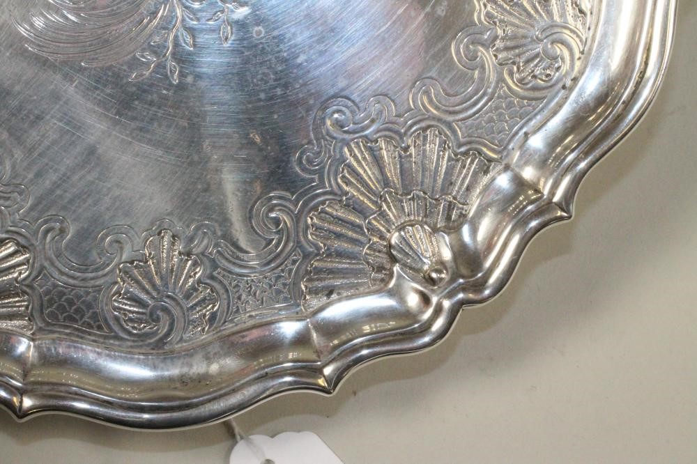 A GEORGE II SILVER SALVER Image