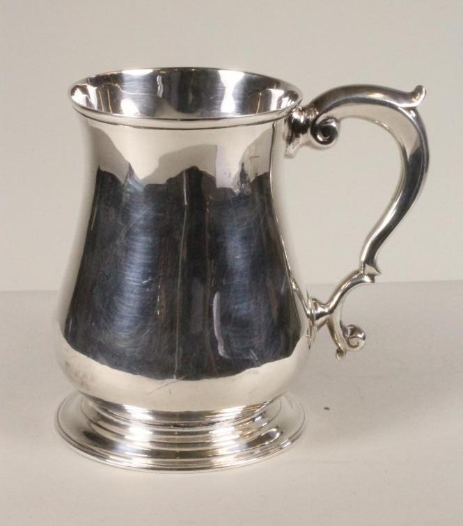 A GEORGE II SILVER PINT MUG Image