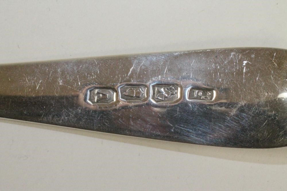 A GEORGE III IRISH SILVER TABLESPOON Image