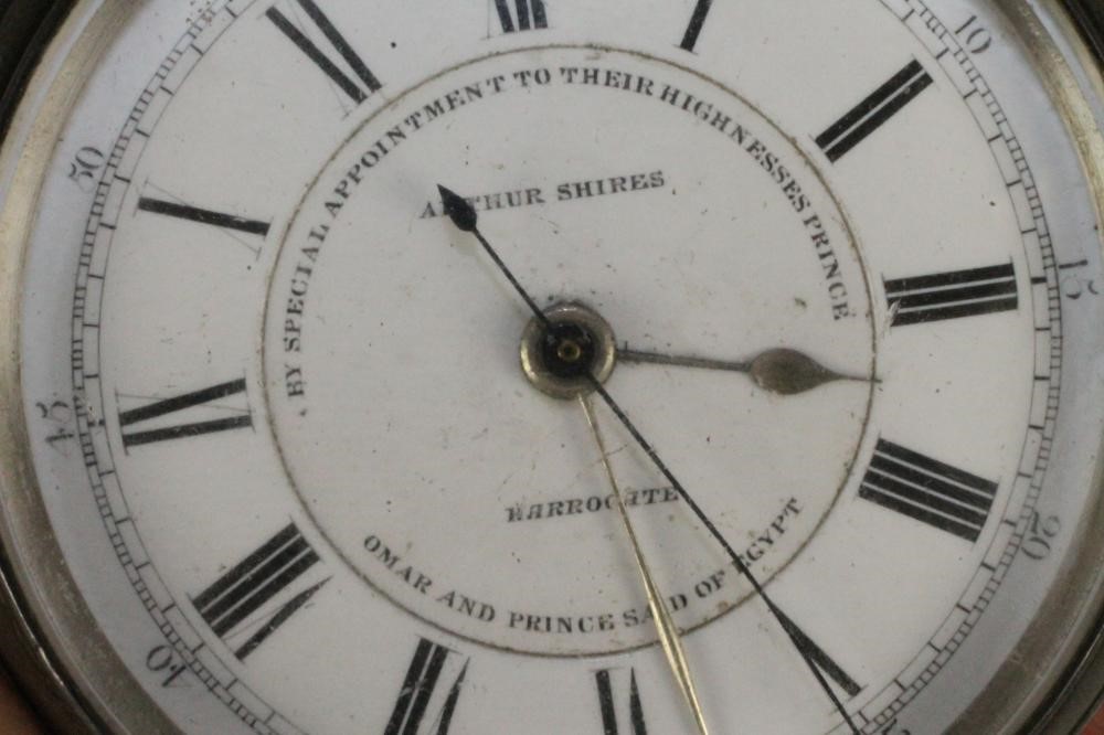 A GENTLEMAN'S LATE VICTORIAN SILVER CASED TOP WIND POCKET WATCH Image