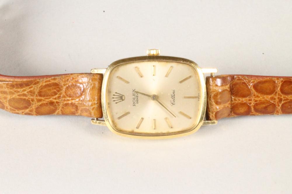 A LADY'S 18CT GOLD ROLEX CELLINI WRISTWATCH Image
