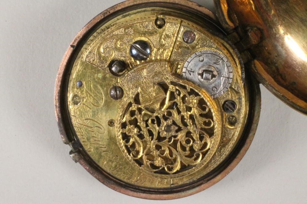 A GENTLEMAN'S GEORGE III GILT METAL PAIR CASED POCKET WATCH Image