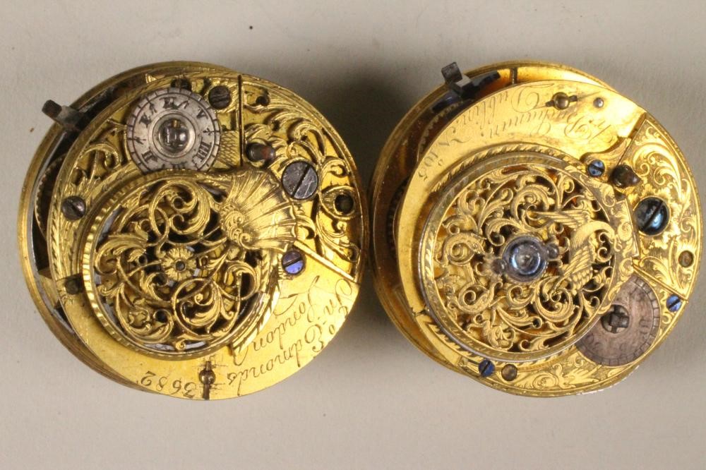 TWO GENTLEMAN'S GEORGE III VERGE MOVEMENTS Image