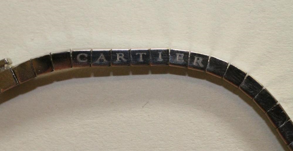 A CARTIER 18CT WHITE GOLD "LANIERES" BRACELET Image