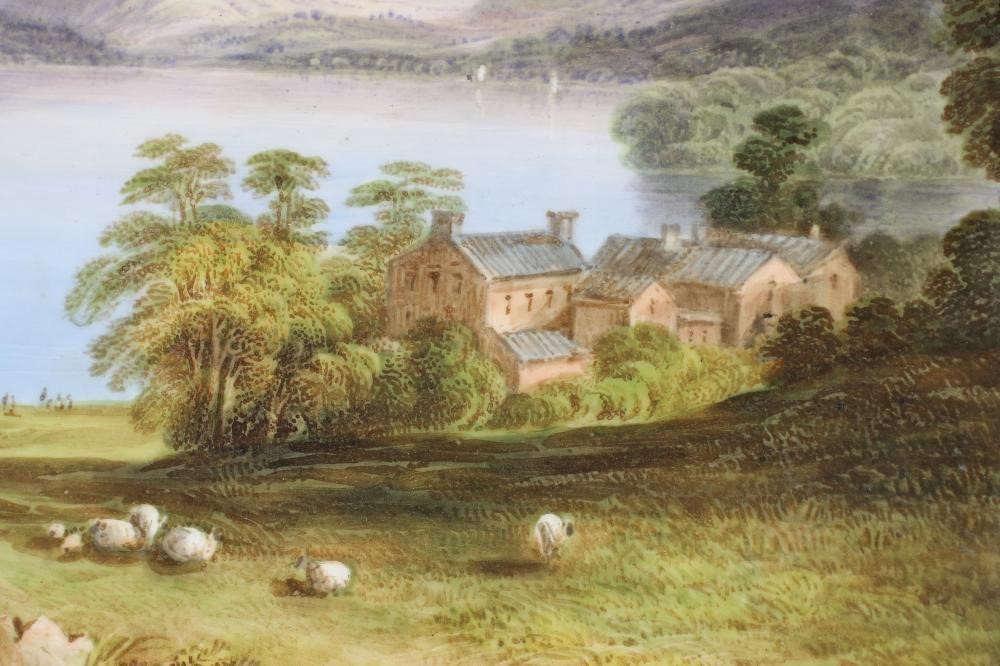 A VICTORIAN PORCELAIN PLAQUE of plain oblong form Image