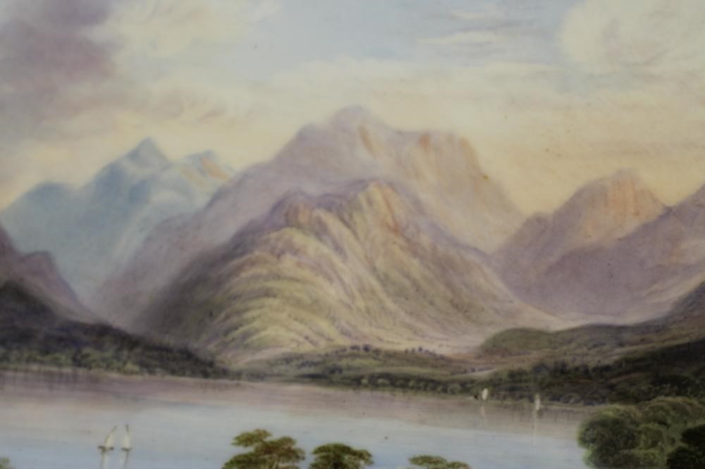 A VICTORIAN PORCELAIN PLAQUE of plain oblong form Image