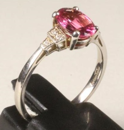 A PINK TOURMALINE DRESS RING Image