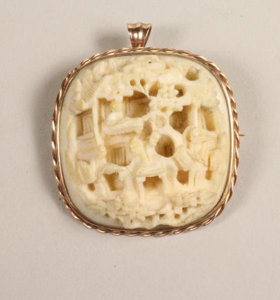 A CANTONESE IVORY PANEL Image