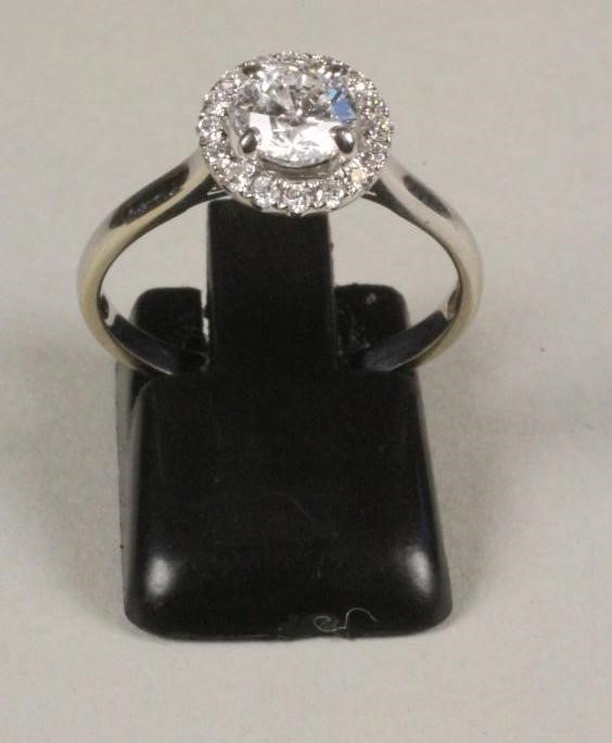 A DIAMOND CLUSTER RING Image