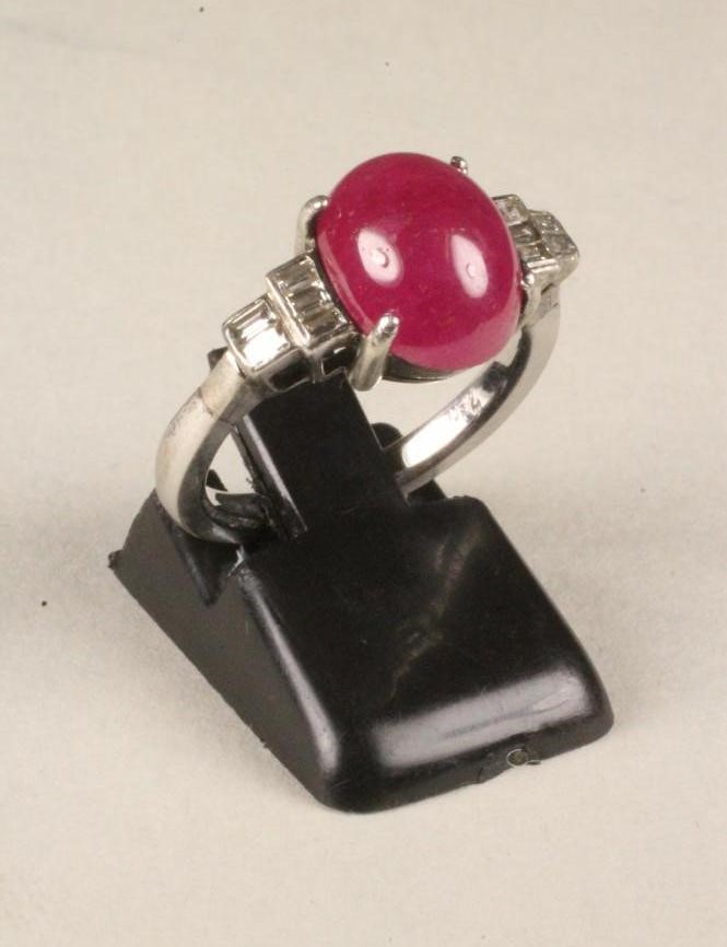A RUBY AND DIAMOND RING Image