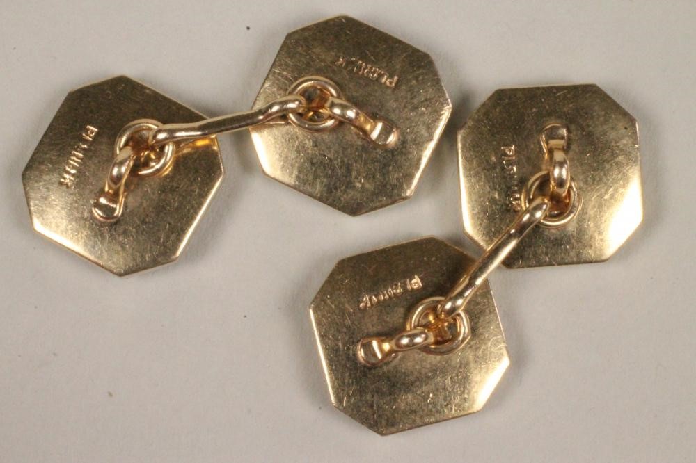 A PAIR OF CUFFLINKS of canted square form Image