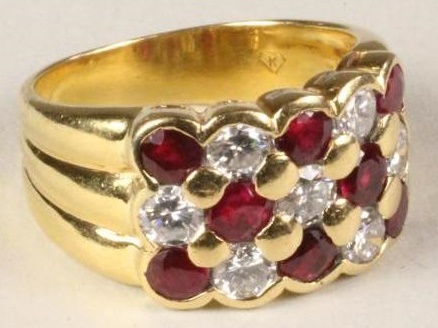 A RUBY AND DIAMOND RING Image