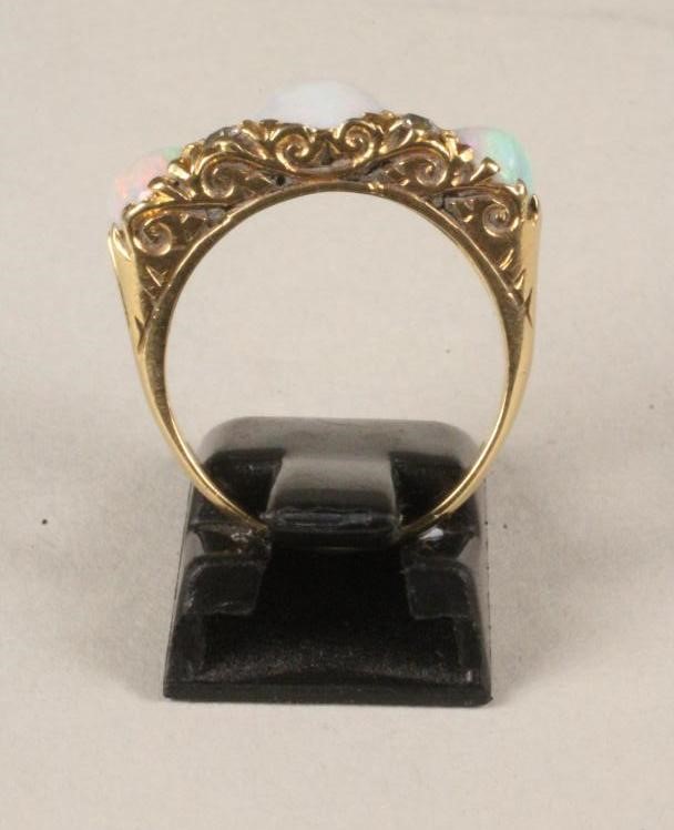 AN OPAL AND DIAMOND RING Image