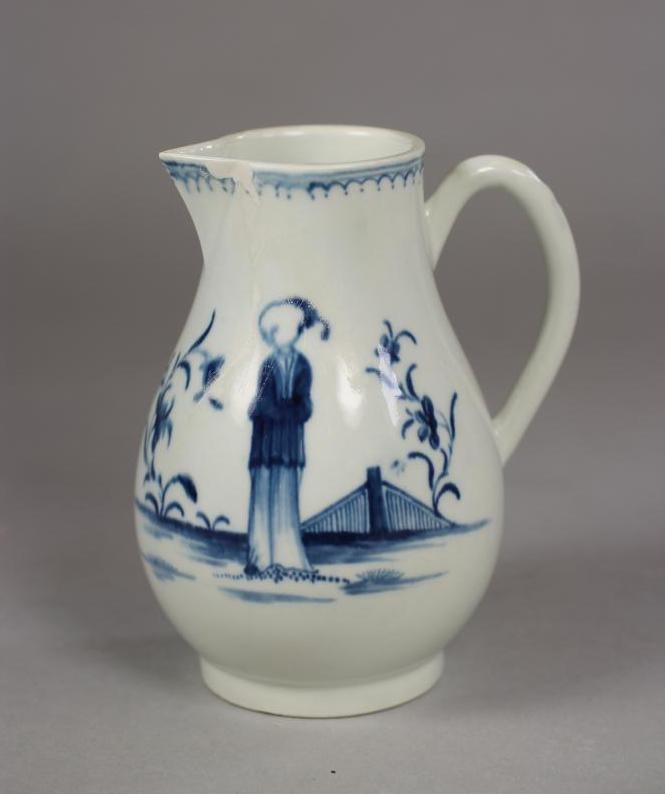 A FIRST PERIOD WORCESTER PORCELAIN MILK JUG Image