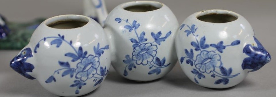 A DUTCH DELFT MODEL OF A COW Image