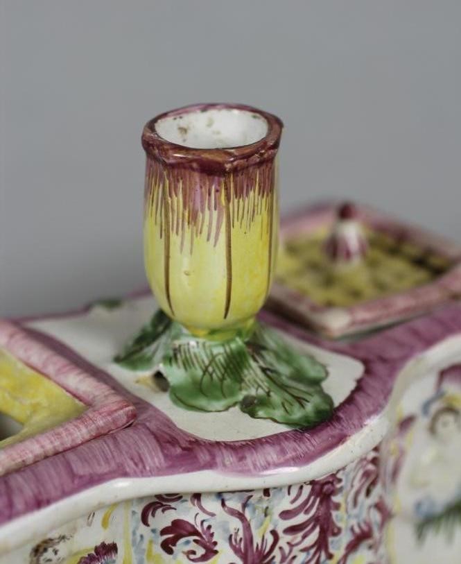 A FRENCH FAIENCE DESK STANDISH Image