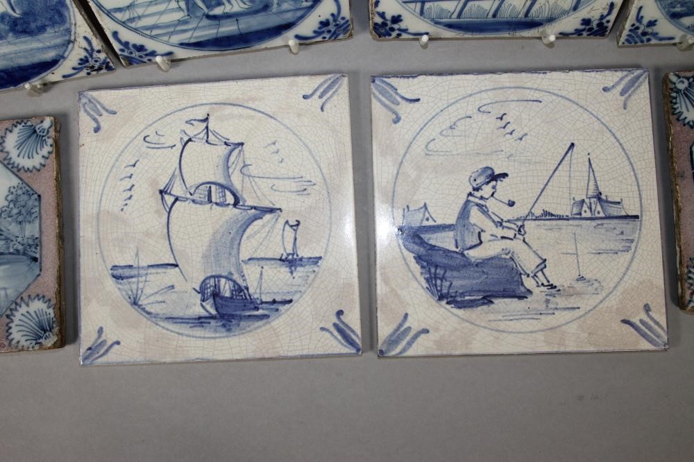 A SET OF FOUR DUTCH DELFT TILES Image