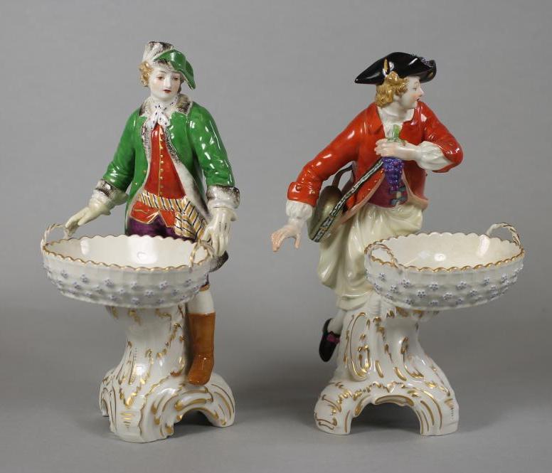 A PAIR OF KPM PORCELAIN MALE FIGURES Image