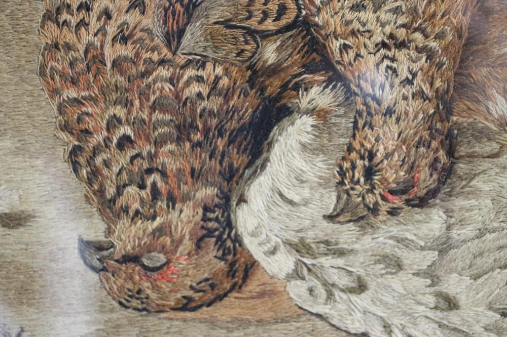 A WOOLWORK EMBROIDERY Image