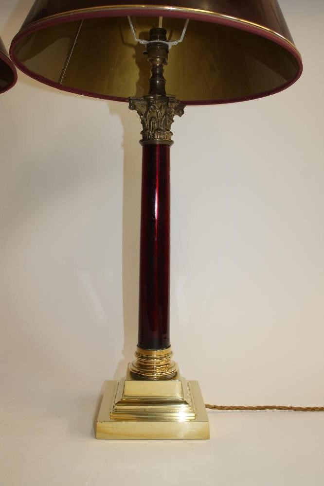 A PAIR OF ELECTRIC TABLE LAMPS Image