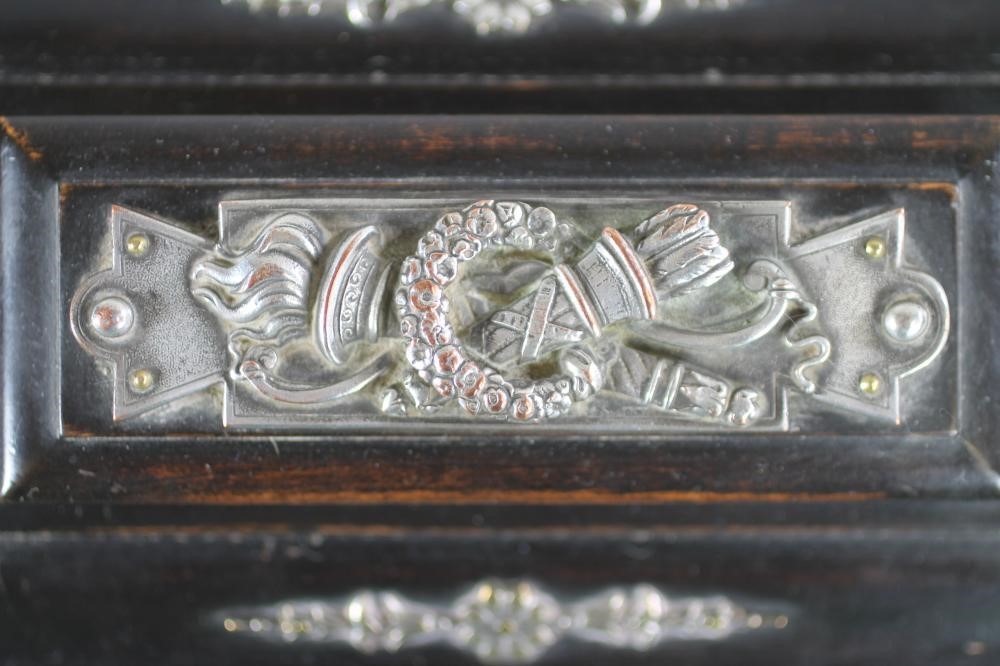A GERMAN EBONISED CASKET Image