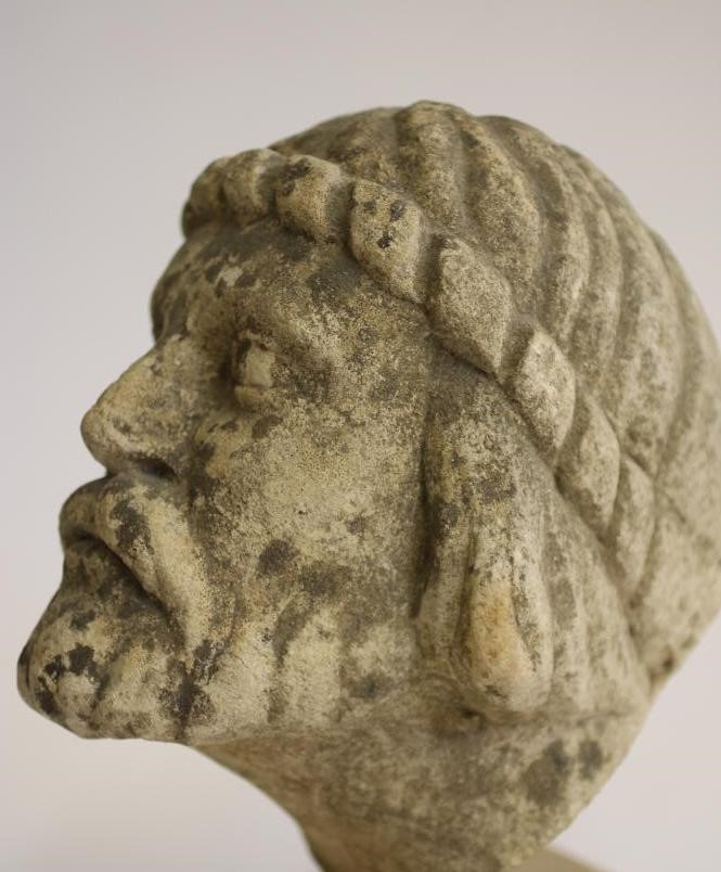 A CARVED OOLITIC LIMESTONE BUST Image
