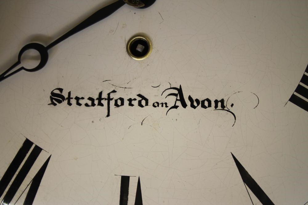 A VICTORIAN MAHOGANY DROP DIAL WALL CLOCK signed Pearce Image