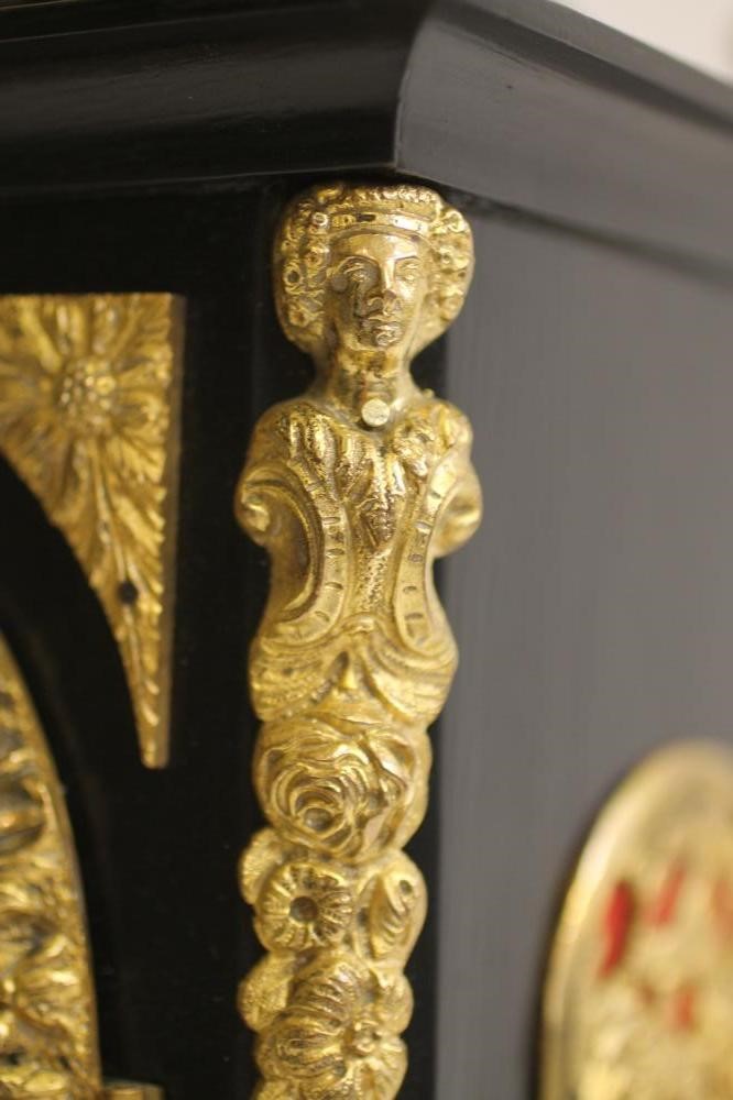 AN EBONIZED AND GILT METAL MOUNTED TABLE CLOCK of Georgian design Image