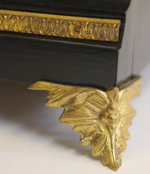 AN EBONIZED AND GILT METAL MOUNTED TABLE CLOCK of Georgian design Image