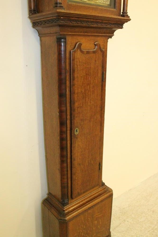 AN OAK LONGCASE CLOCK signed Joshua Horrocks Image
