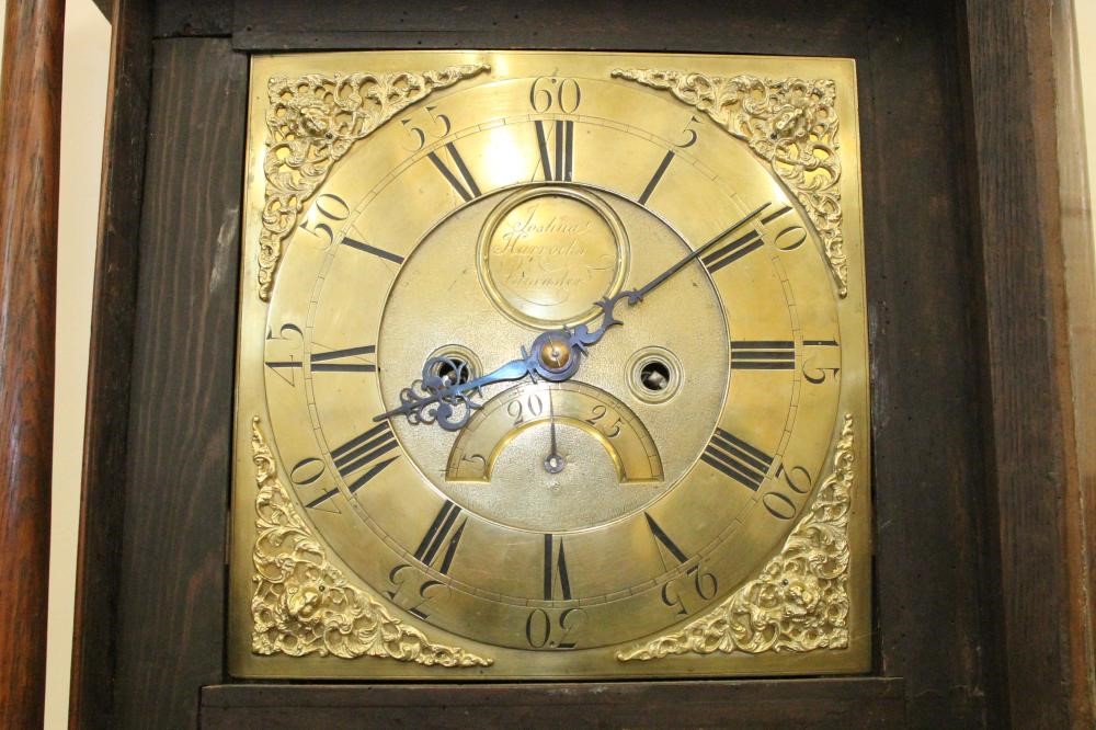 AN OAK LONGCASE CLOCK signed Joshua Horrocks Image