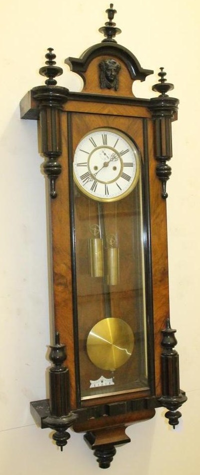 A VIENNA TYPE WALL CLOCK Image