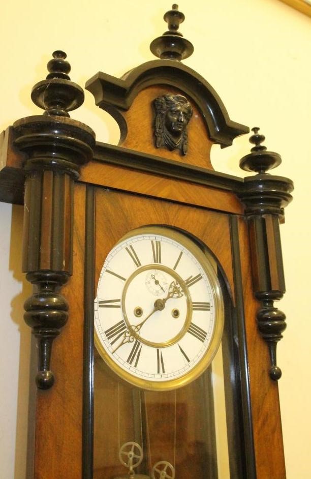 A VIENNA TYPE WALL CLOCK Image
