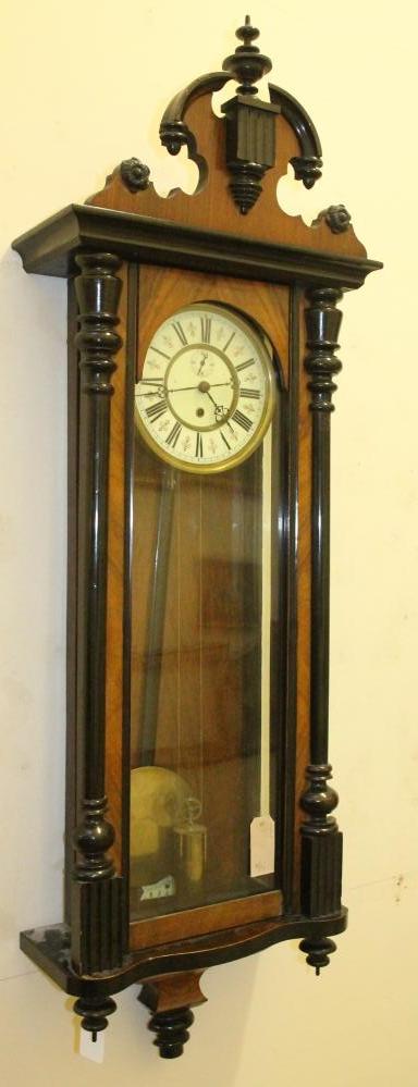 A VIENNA TYPE WALL CLOCK Image