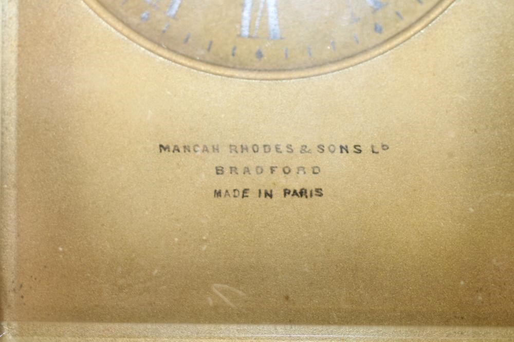 A FRENCH BRASS WEATHER STATION CARRIAGE CLOCK Image