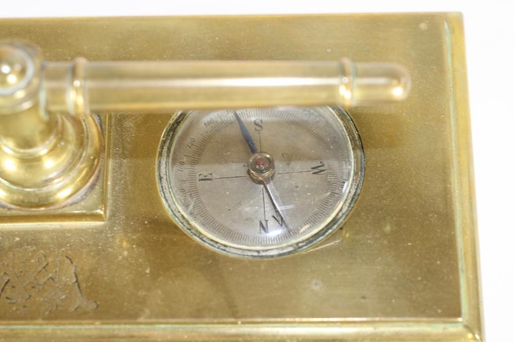 A FRENCH BRASS WEATHER STATION CARRIAGE CLOCK Image