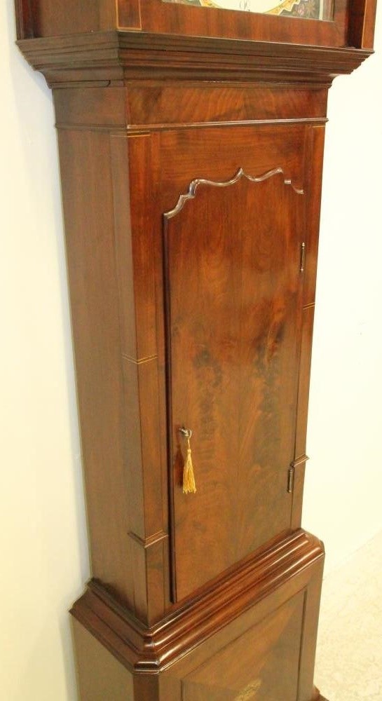A MAHOGANY LONGCASE CLOCK signed Halliwell Image