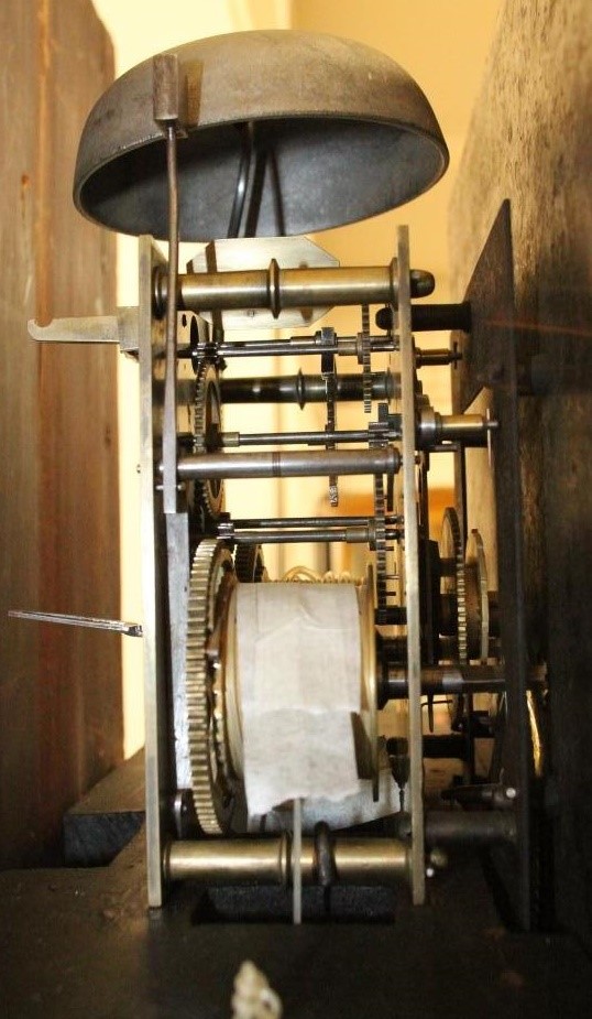 A MAHOGANY LONGCASE CLOCK signed Halliwell Image