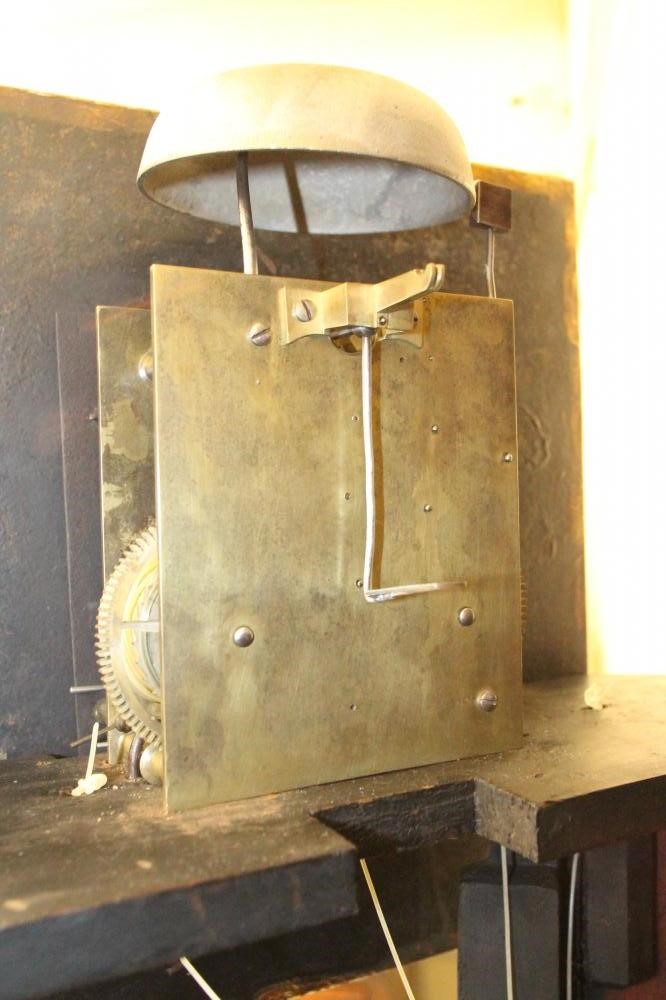 A MAHOGANY LONGCASE CLOCK signed Halliwell Image