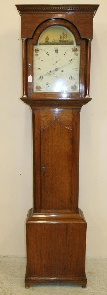 AN OAK LONGCASE CLOCK Image
