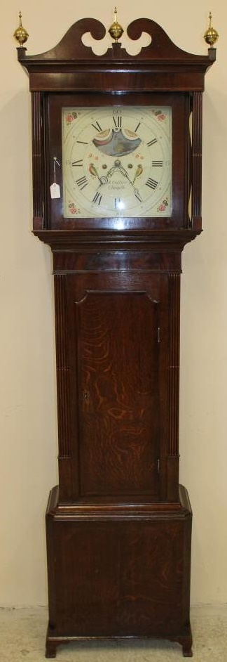 AN OAK LONGCASE CLOCK by J. Collier Image